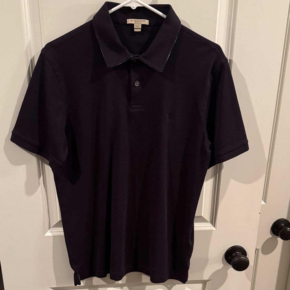 Burberry Navy Blue Polo Shirt